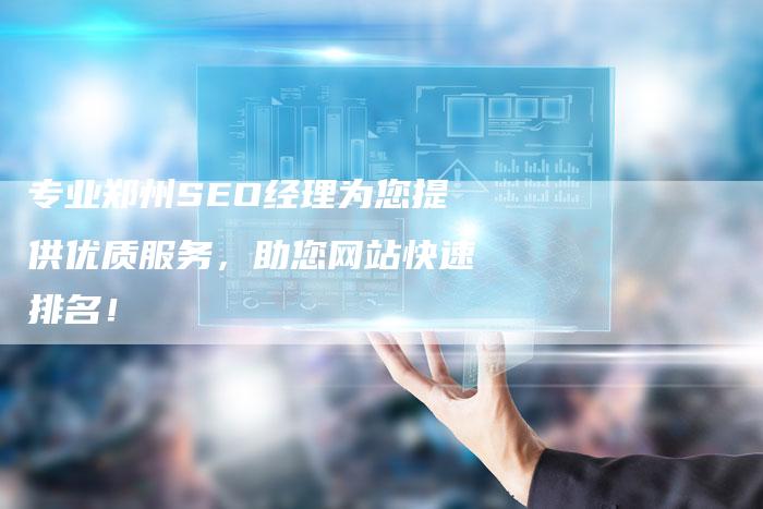 专业郑州SEO经理为您提供优质服务，助您网站快速排名！
